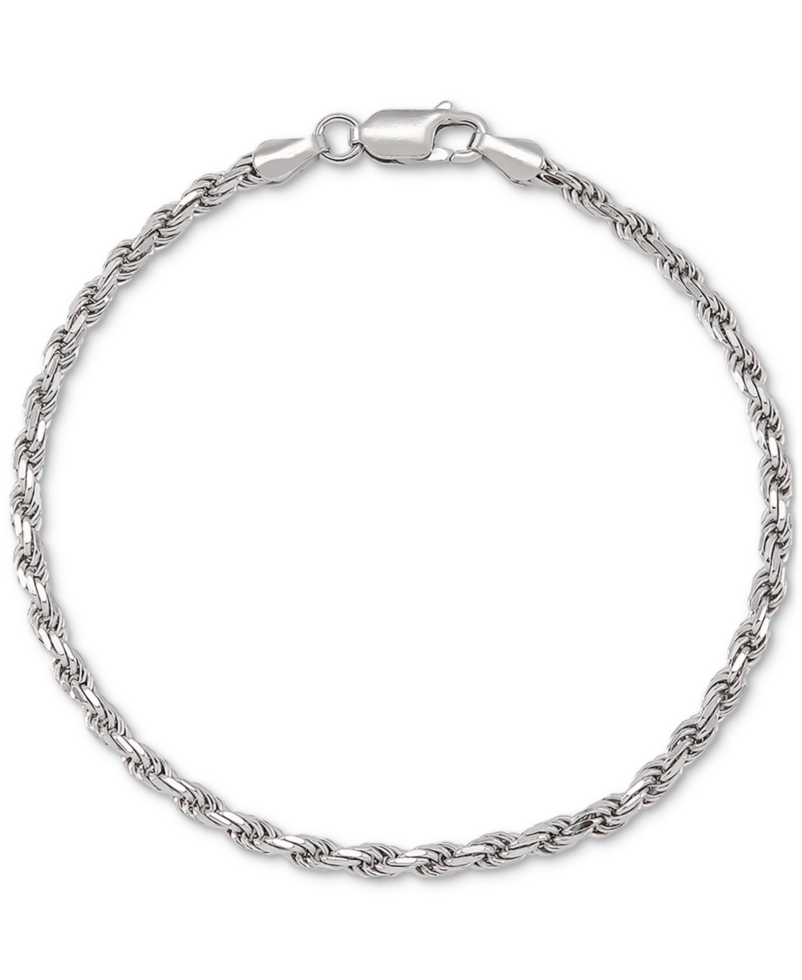 Браслет Giani Bernini Rope Link Chain (2-5/8mm) из стерлингового серебра с напылением 18k Gold