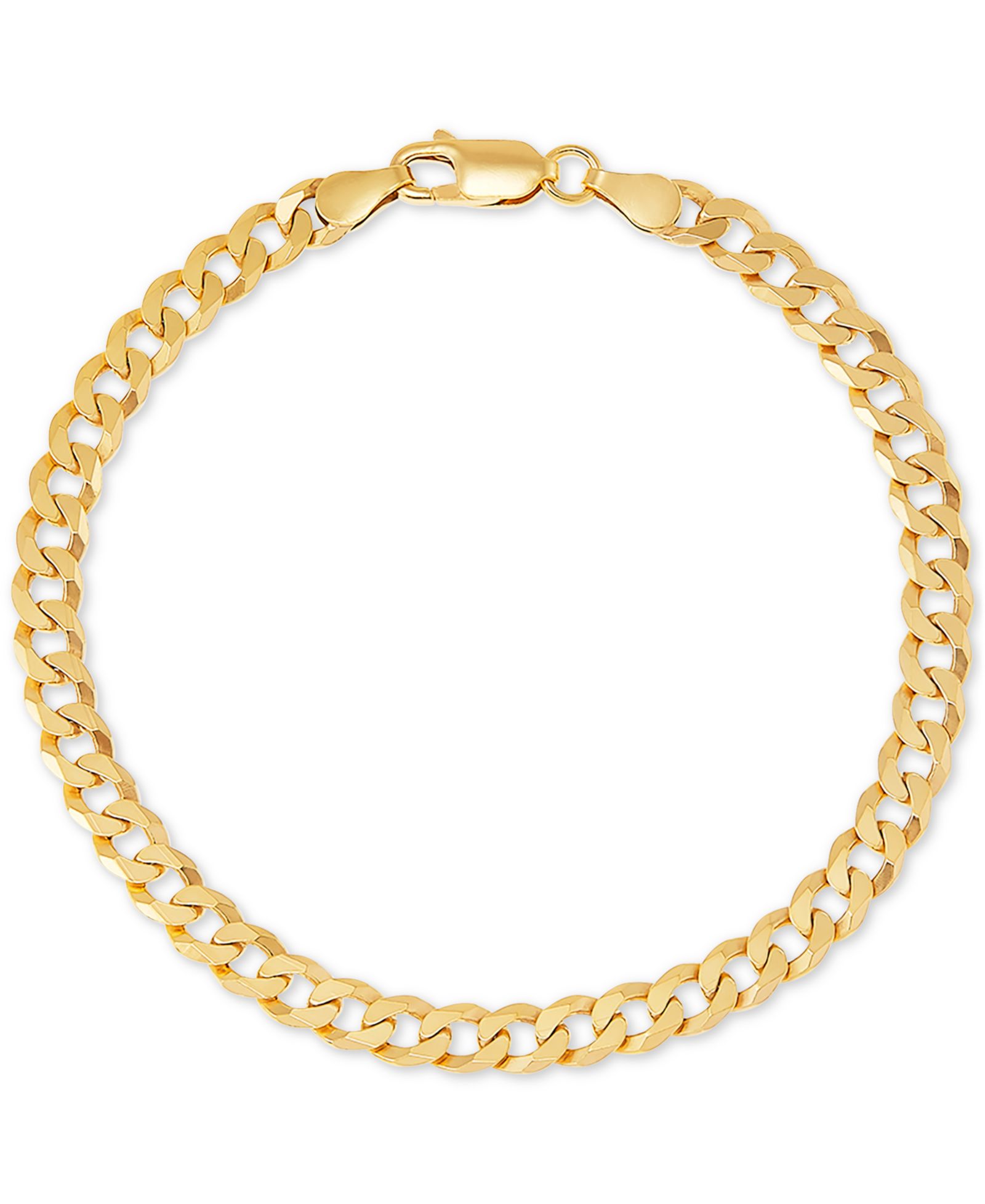 Браслет Curb Link Chain (5mm) из стерлингового серебра с позолотой 18k Gold-Plated или из стерлингового серебра
