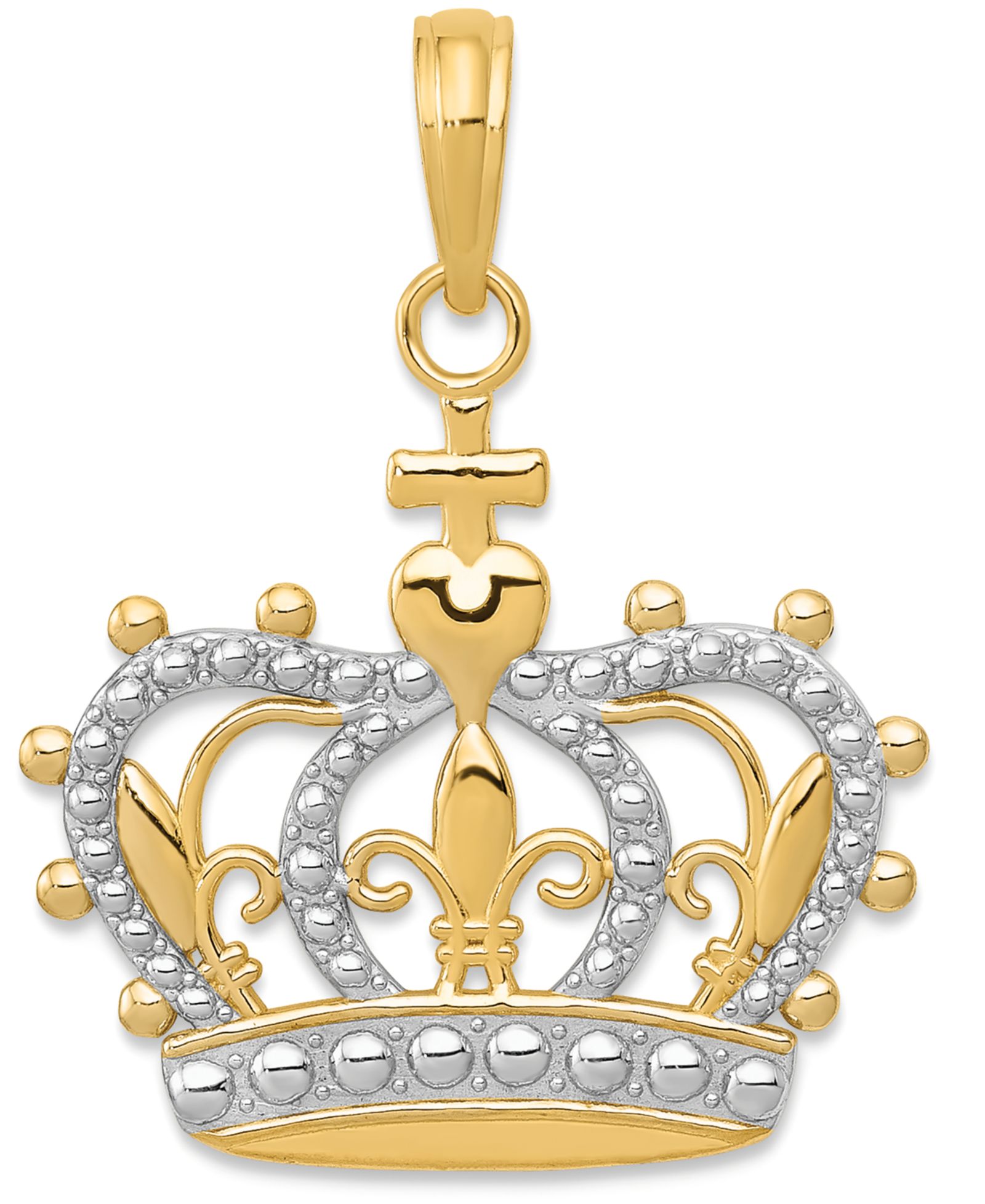 Подвеска-кулон Sovereign Crown из 14k золота и белого родия