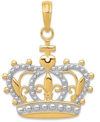 Подвеска-кулон Sovereign Crown из 14k золота и белого родия