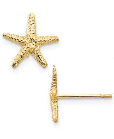 Серьги-гвоздики Starfish в 14k Gold