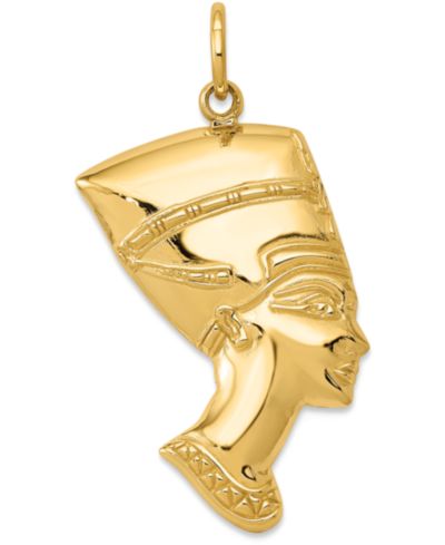 Подвеска Nefertiti Charm из желтого золота 14k