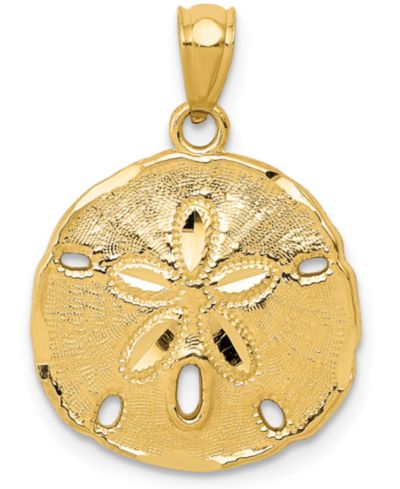 Подвеска-кулон Sand Dollar Charm в 14k Yellow Gold