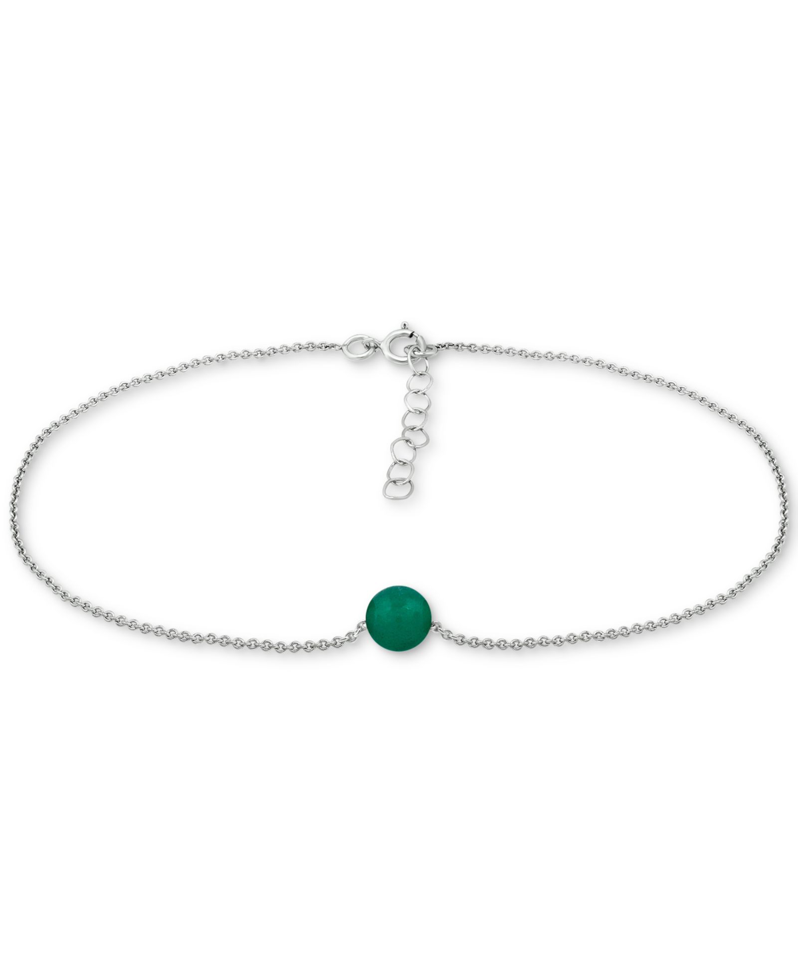 Giani Bernini Aventurine Ankle Bracelet (Also in Cultured Freshwater Pearl, Onyx, Howlite, Sodalite), Created for Macy's