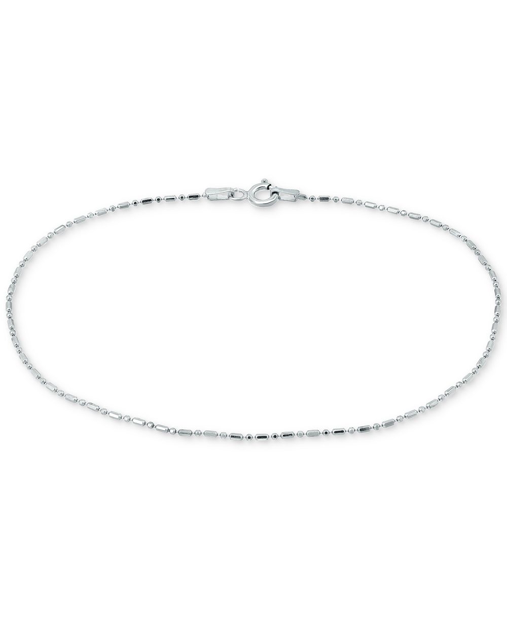 Giani Bernini Dot Dash Link Ankle Bracelet in 18k Gold-Plated Sterling Silver & Sterling Silver, Created for Macy's