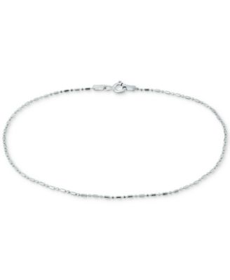 Giani Bernini Dot Dash Link Ankle Bracelet in 18k Gold-Plated Sterling Silver & Sterling Silver, Created for Macy's