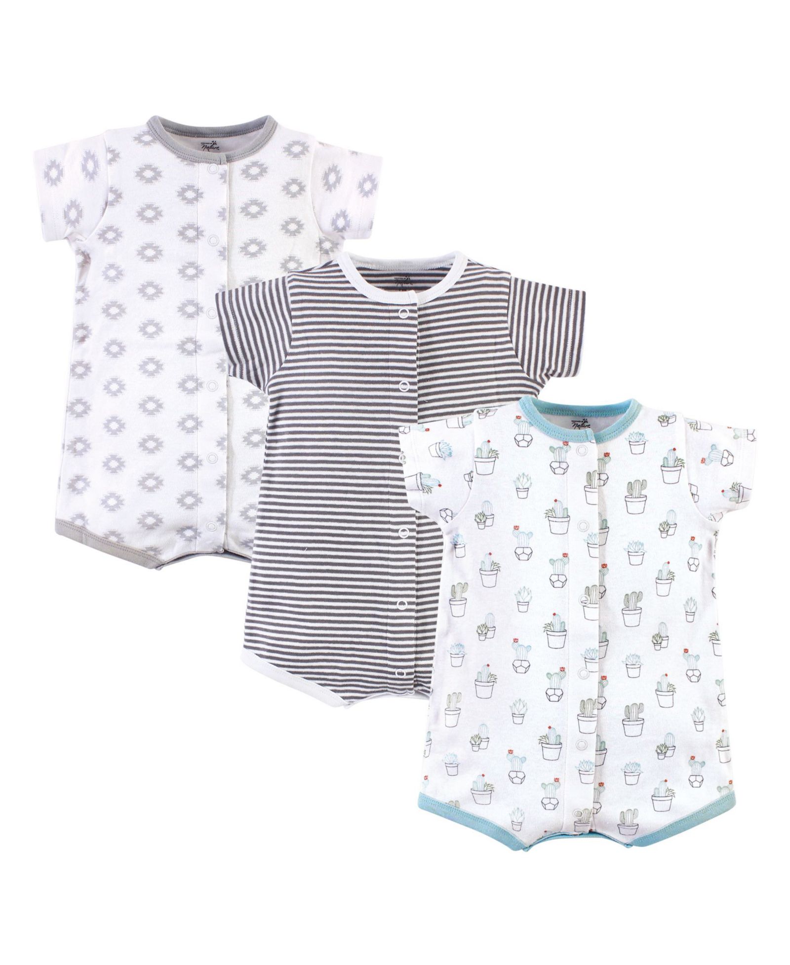 Touched by Nature Baby Boys Natural Cotton Jumpsuits