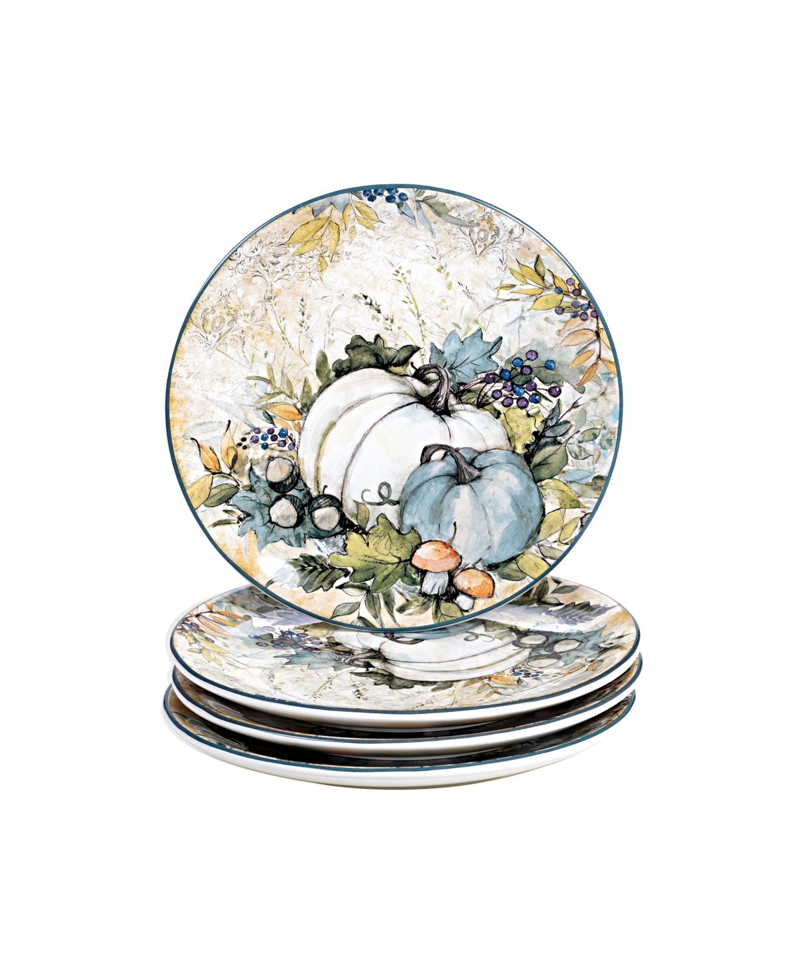 Certified International Harvest Gatherings Dessert Plates, Set of 4