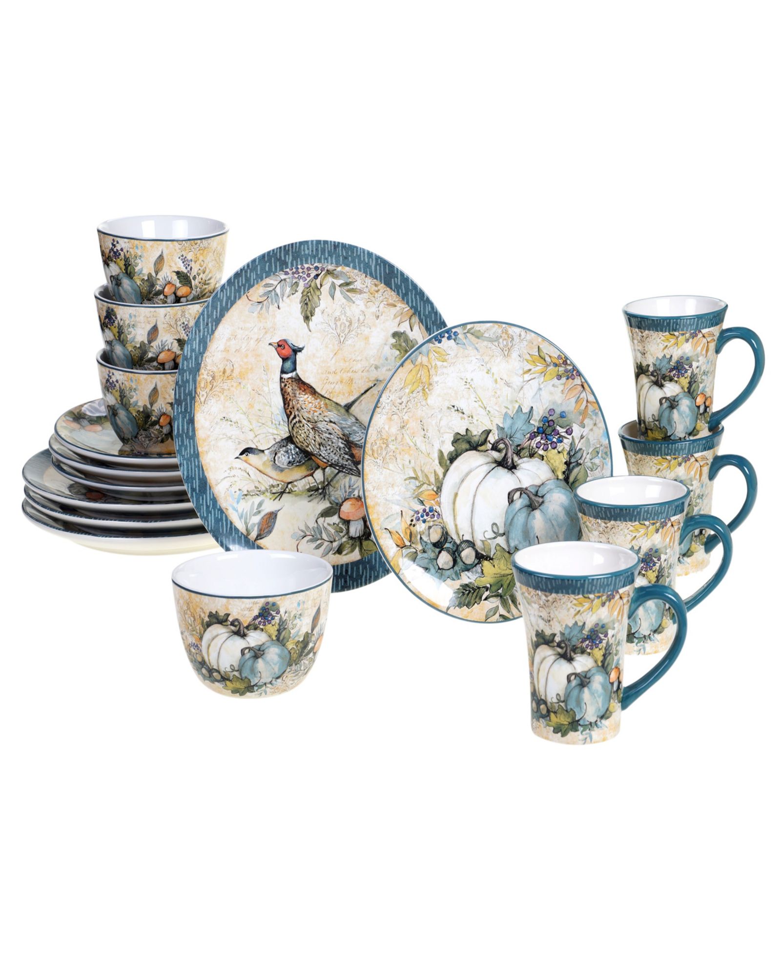 Набор посуды Certified International Harvest Gatherings 16 Pc. Dinnerware Set, Service for 4