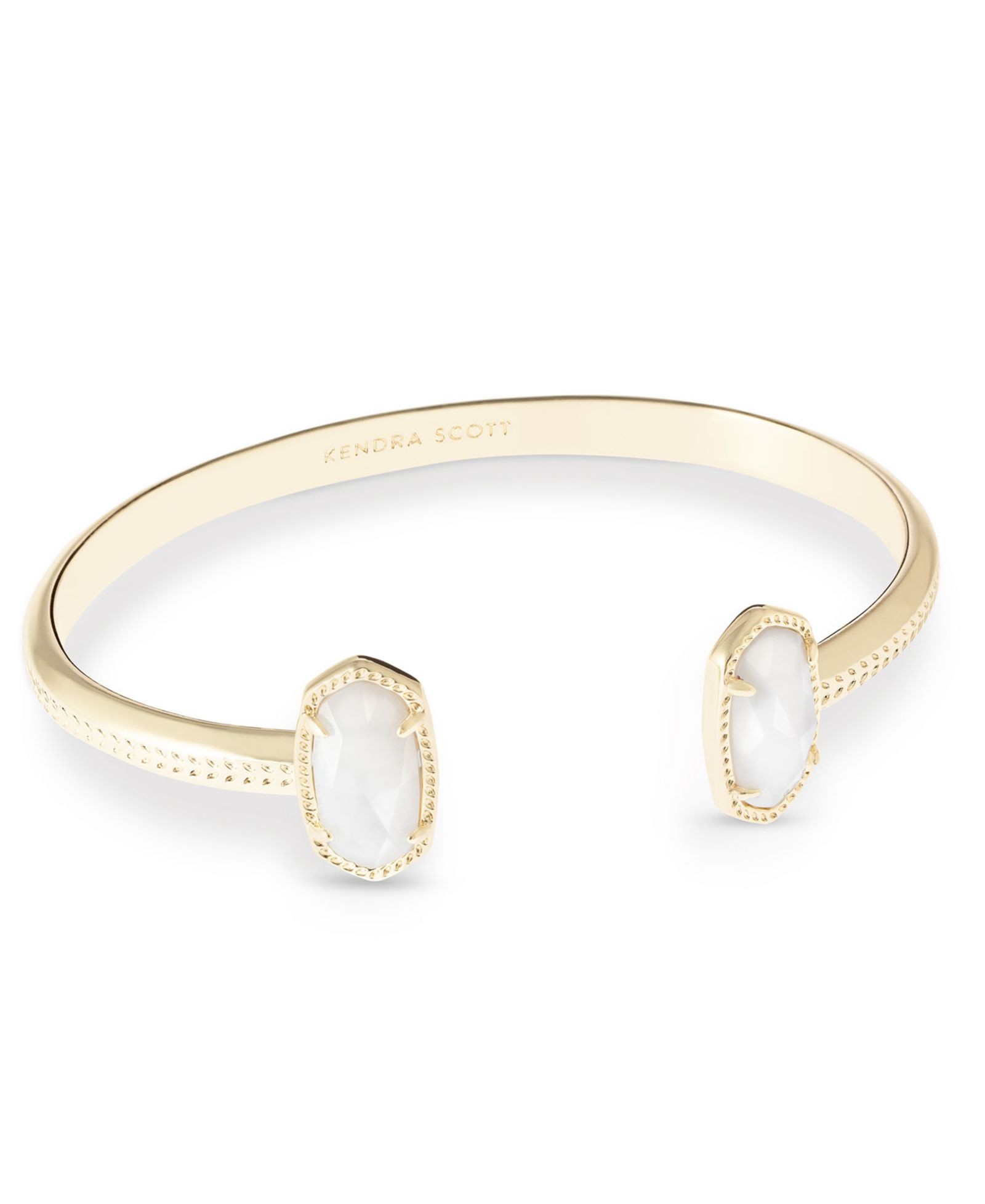 Браслет-кафф Kendra Scott Glass Crystal Stone 14k Gold-Plated Over Brass Elton Link