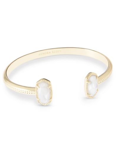 Kendra Scott Glass Crystal Stone 14k Gold-Plated Over Brass Elton Link Cuff Bracelet