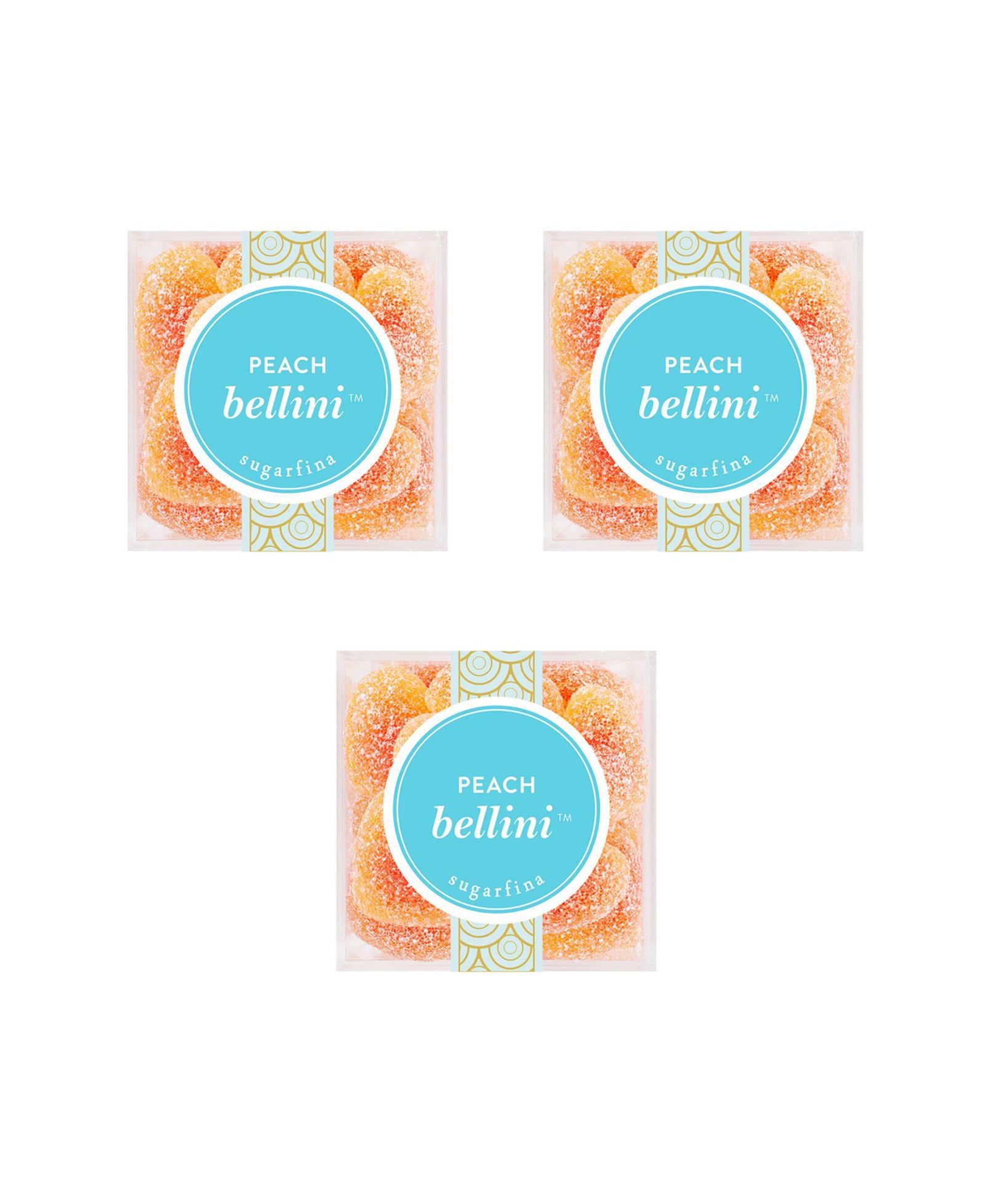 Sugarfina Персиковый Беллини - Набор маленьких кубиков (упаковка из 3 шт.)