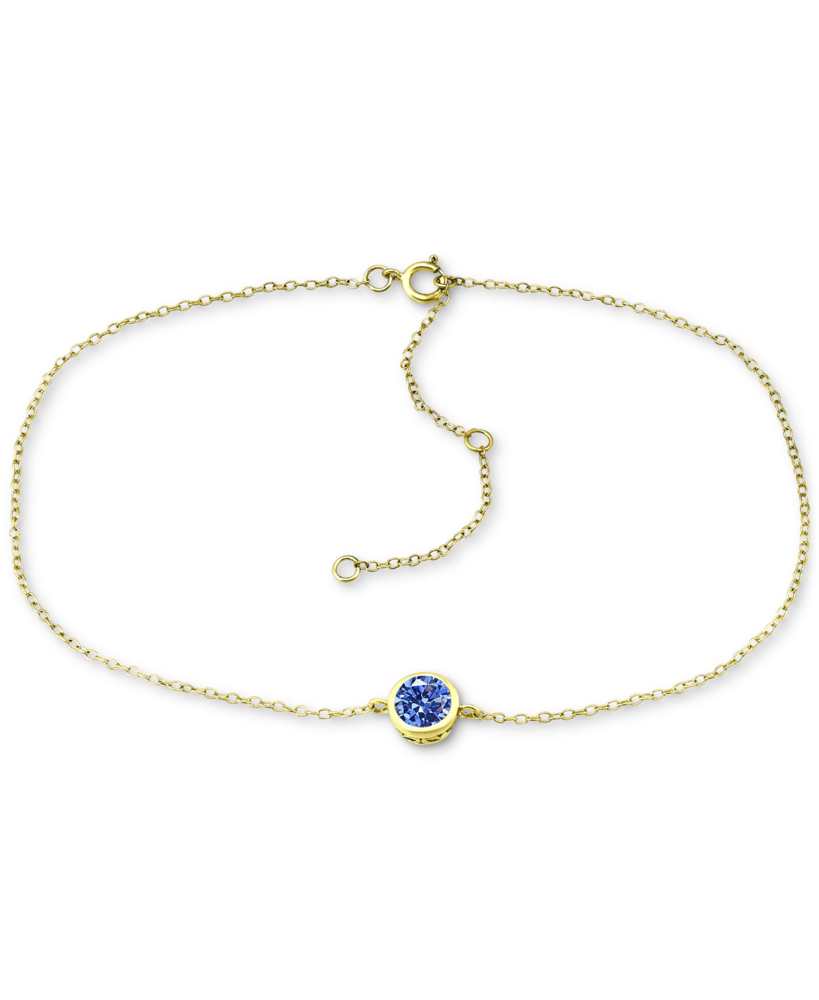 Giani Bernini Lab-Grown Opal Ankle Bracelet (Also in Cubic Zirconia), Created for Macy's