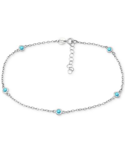 Giani Bernini Multi-Stone Ankle Bracelet (Also in Cubic Zirconia), Created for Macy's