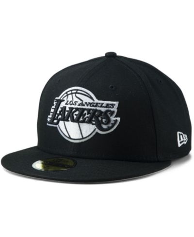 Мужская бейсболка New Era Los Angeles Lakers 59Fifty, черная с белым логотипом