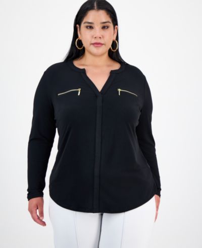 I.N.C. International Concepts Plus Size топ на молнии