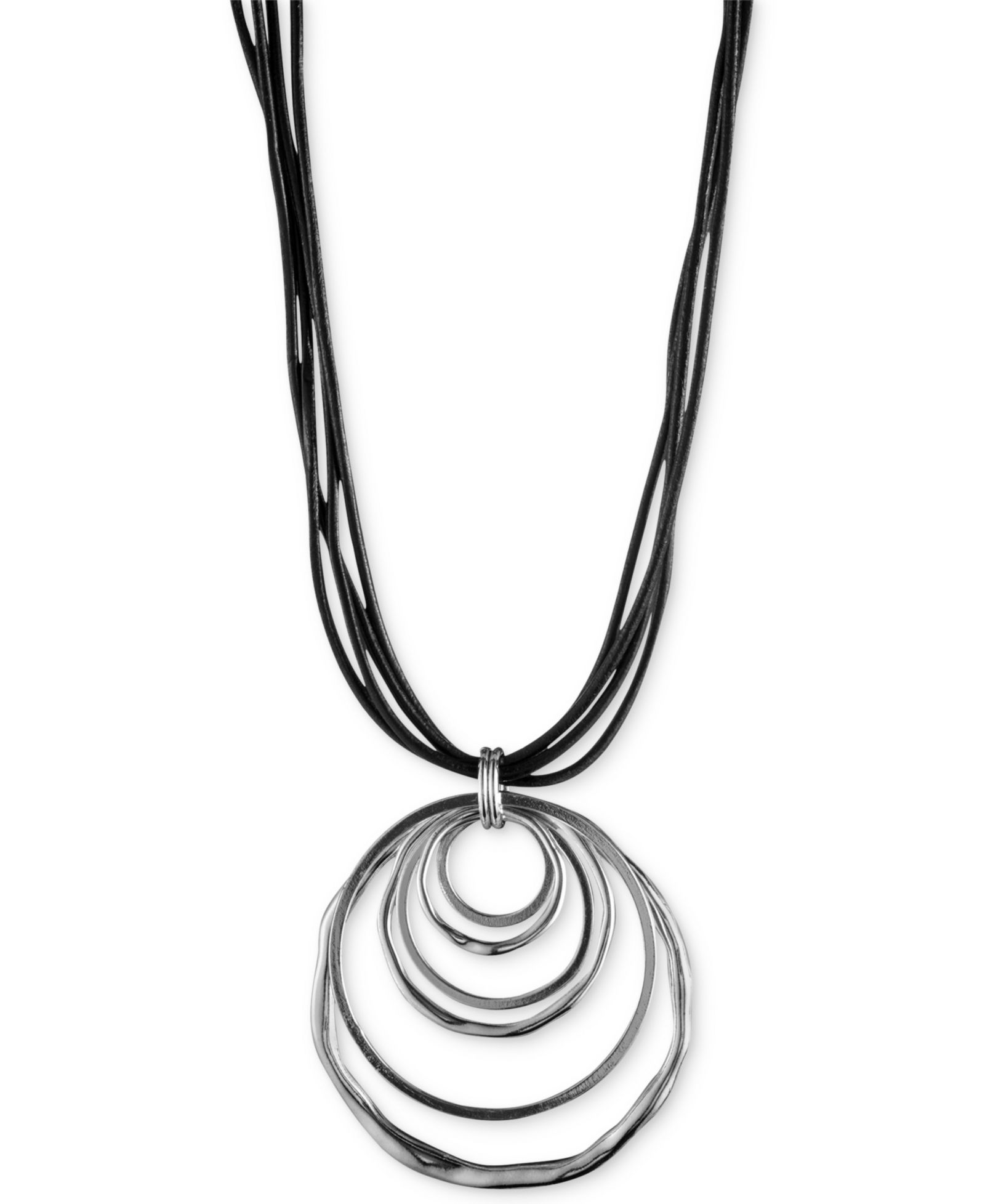Подвеска Anne Klein Silver-Tone Orbital