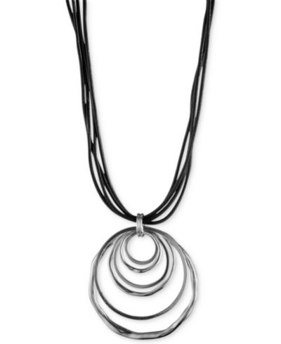 Подвеска Anne Klein Silver-Tone Orbital