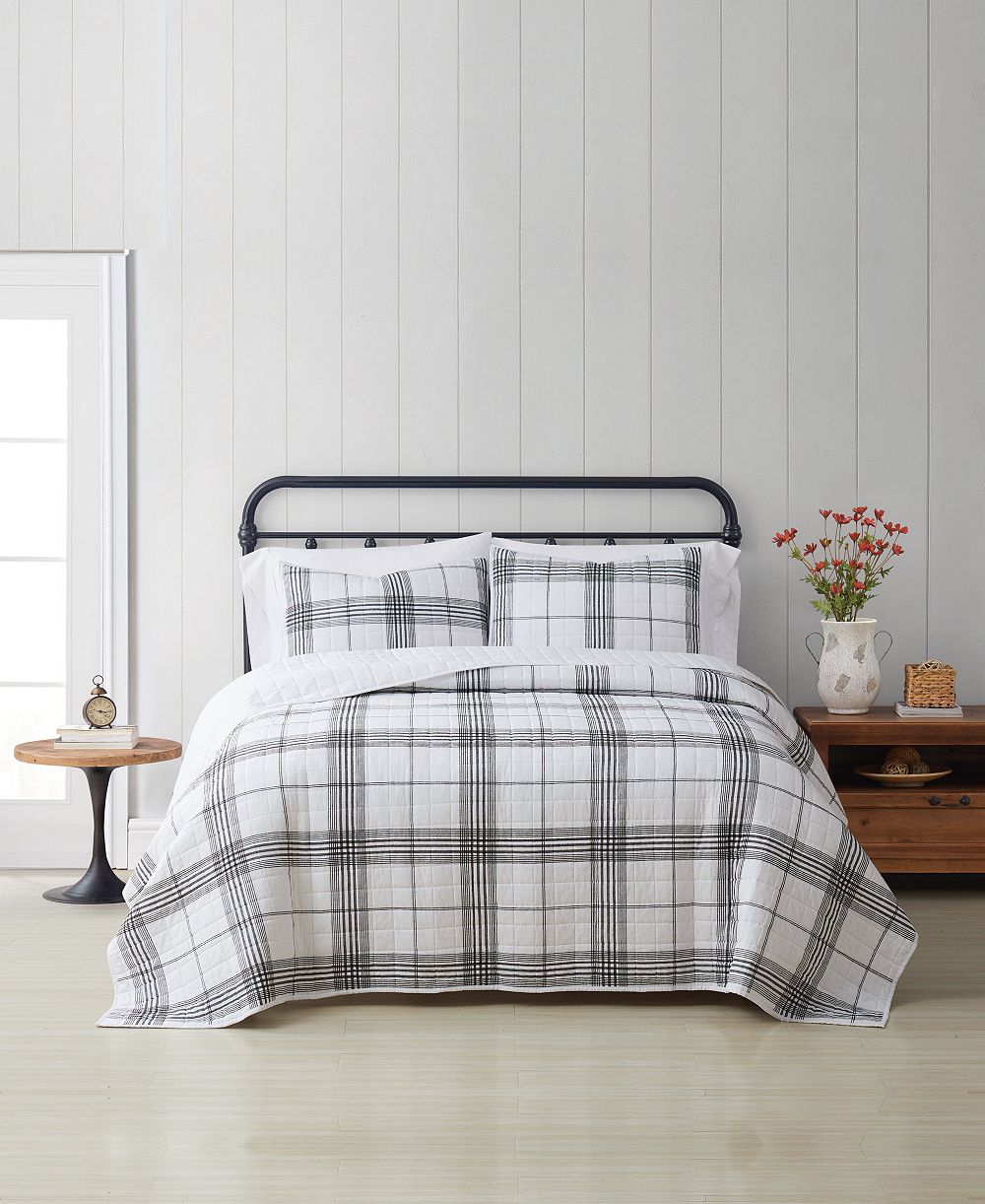 Комплект стеганого одеяла Cottage Classics Plaid 3-Piece Quilt Set, King