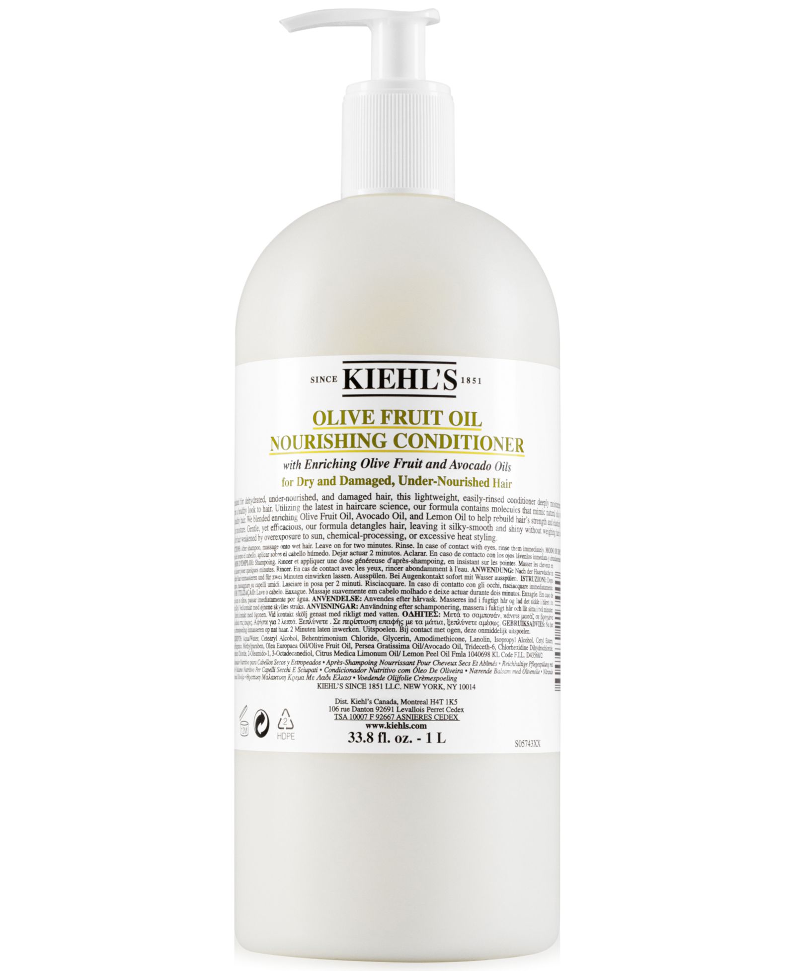 Kiehl's Since 1851 Olive Fruit Oil Nourishing Conditioner, 33.8 fl. oz.