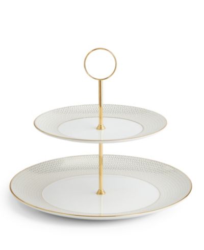 Двухъярусная подставка для торта Wedgwood Gio Gold