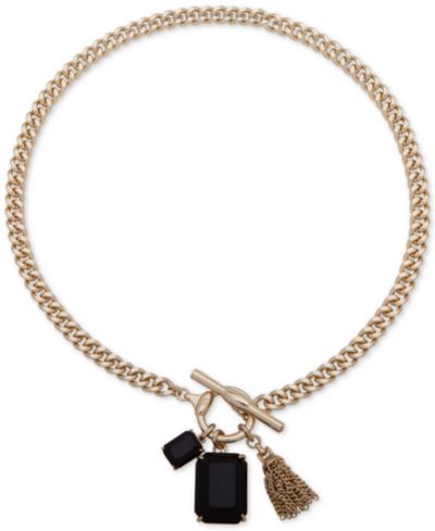 Подвеска Lauren Ralph Lauren Stone & Chain Tassel Charm 16" Pendant Necklace