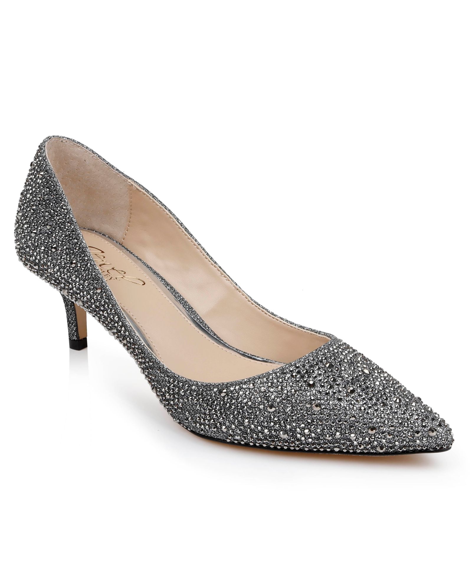 Jewel Badgley Mischka Женские вечерние туфли Frenchie Kitten Heel