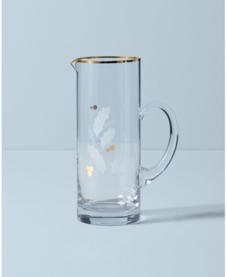 Lenox Holiday Gold Glass Beverage Pitcher
