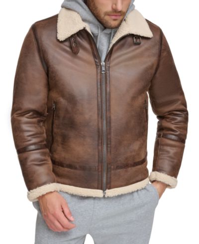 Мужская классическая бомбер-куртка Calvin Klein Faux Shearling B-3