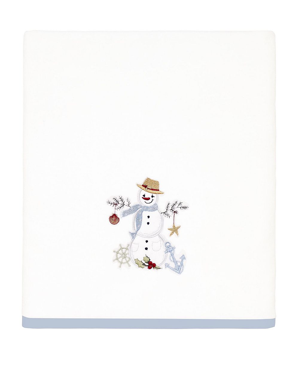 Avanti Coastal Snowman Cotton Bath Towel, 27" x 50"