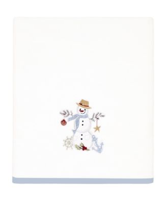 Avanti Coastal Snowman Cotton Bath Towel, 27" x 50"