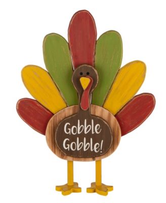 Glitzhome Декоративная фигурка индейки на Thanksgiving