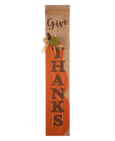 Декоративный знак Glitzhome Thanksgiving Pumpkin для крыльца