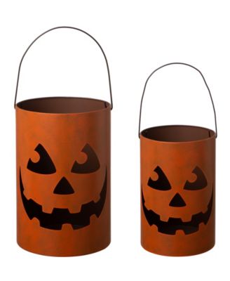 Glitzhome подсвечник Halloween Jack O Lantern 2-Piece Set