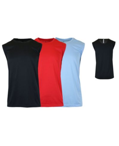 Мужская футболка Galaxy By Harvic Moisture-Wicking Wrinkle Free Performance Muscle Tee, набор из 3 шт.