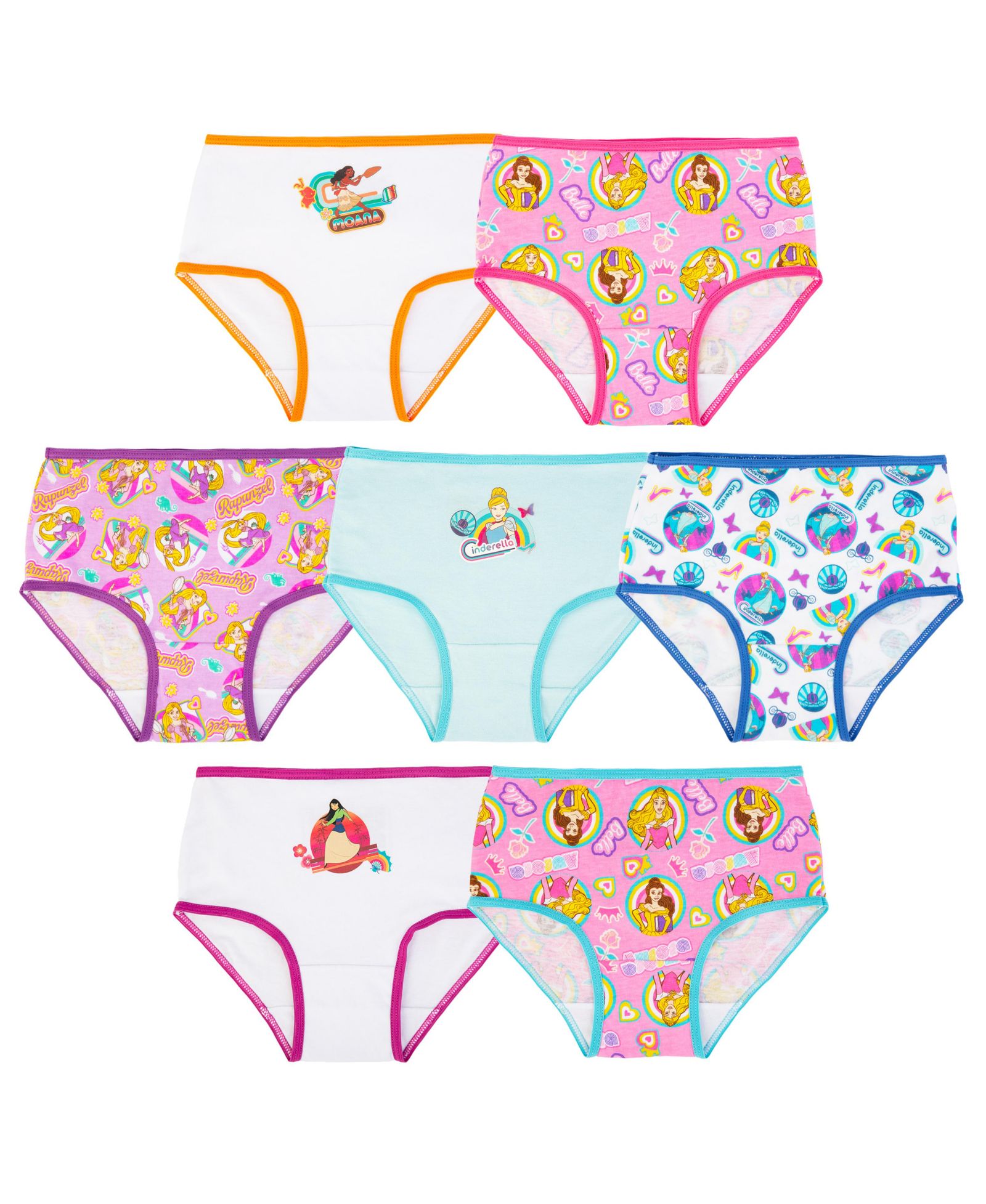 Детский комплект нижнего белья Princess Toddler Girl, 7 шт.