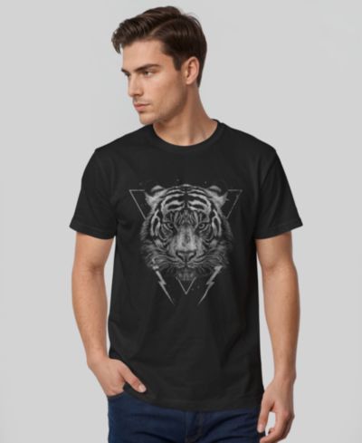 Fifth Sun Men's Grunge Tiger Men's Short-Sleeve T-Shirt