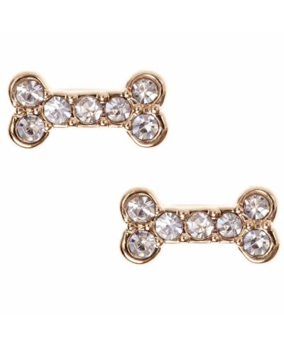 Серьга-гвоздик Pave Bone от Pet Friends Jewelry