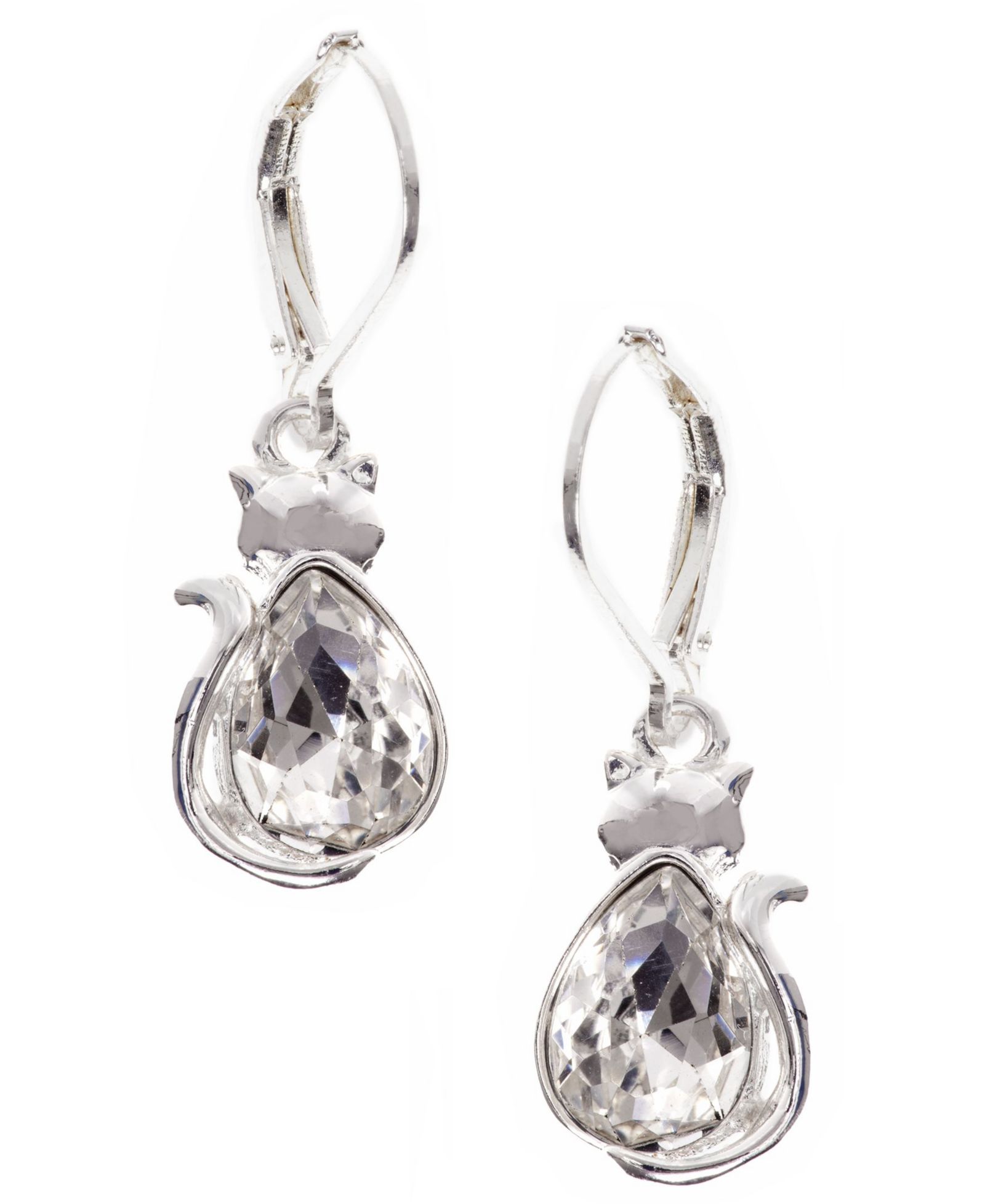 Pet Friends Jewelry Cat Stone Drop Earring