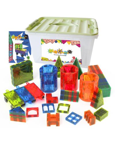 Mag-Genius Magnet Tiles 143-Piece Building Set, Ages 3+