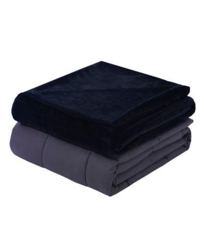 DreamLab Plush 15lb Weighted Blanket with Washable Cover