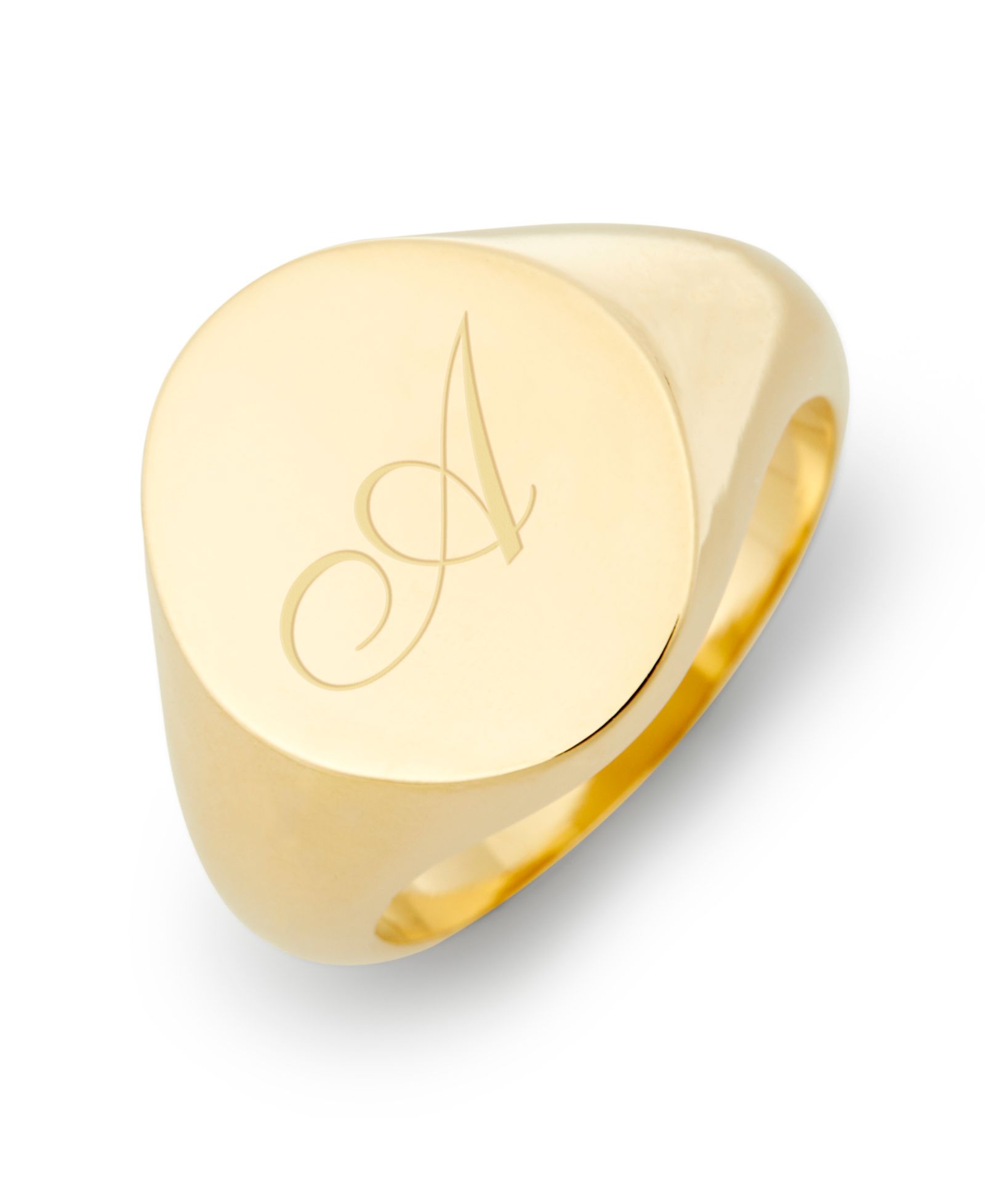Золоченое кольцо brook & york Claire Initial Signet