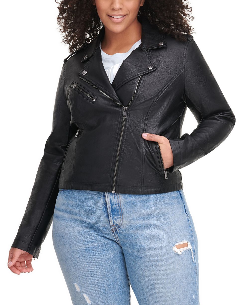 Levi's Plus Size Trendy Faux Leather Moto Jacket