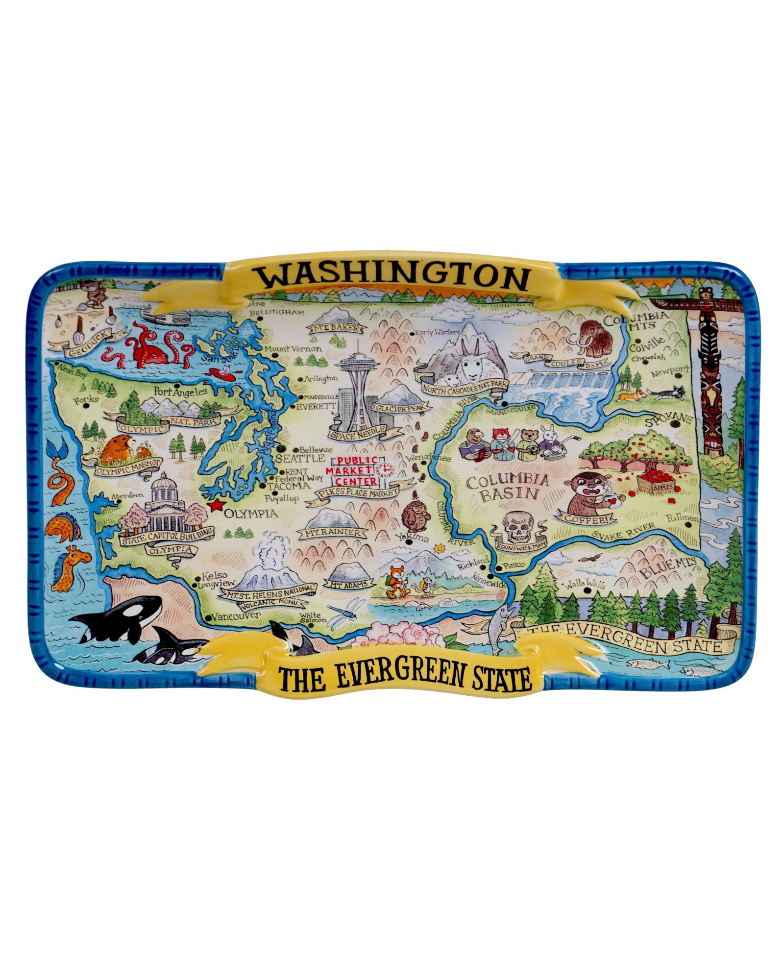 Прямоугольное блюдо-поднос Certified International Washington Souvenir