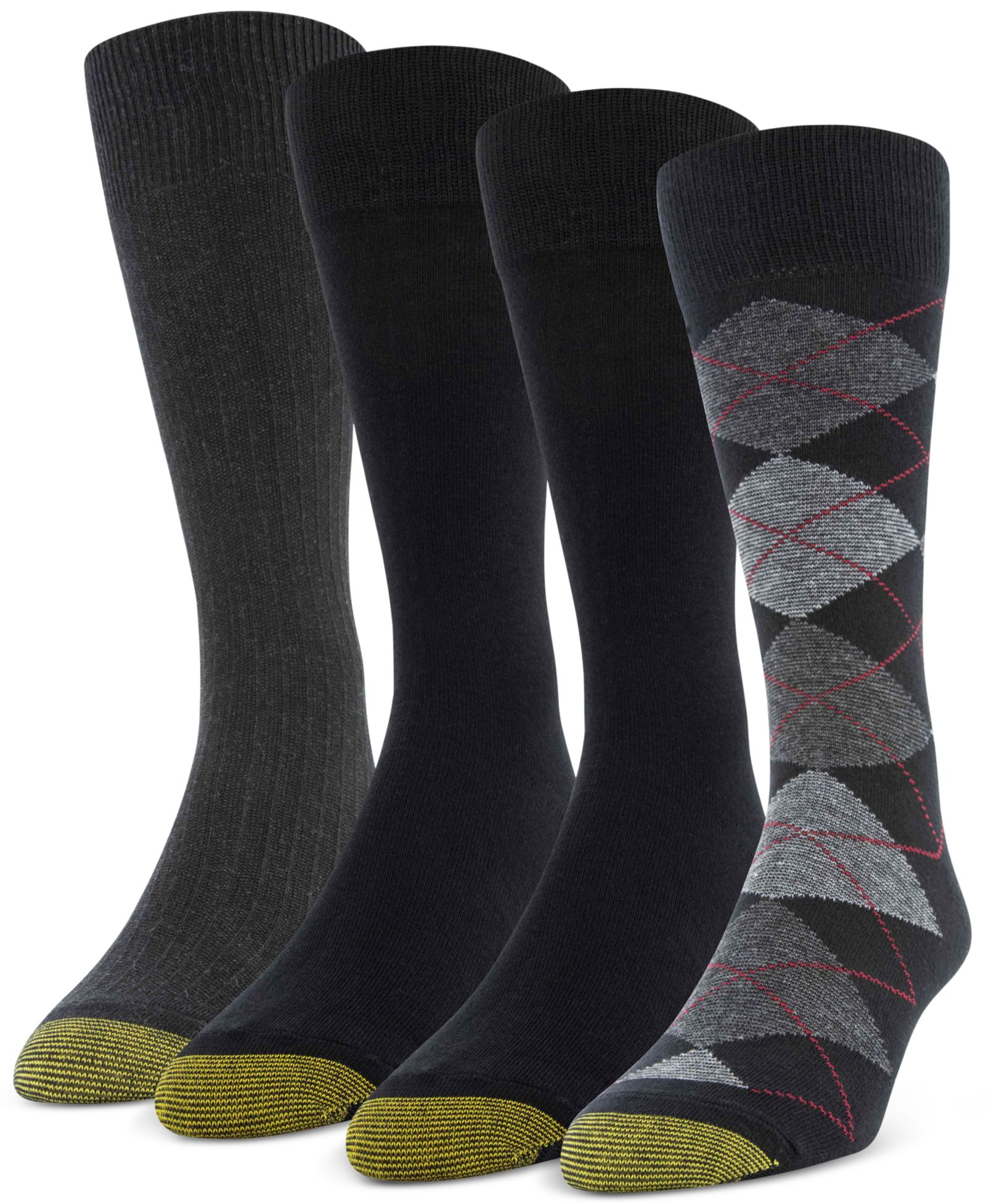 Мужские повседневные носки Gold Toe Argyle, набор из 4 пар