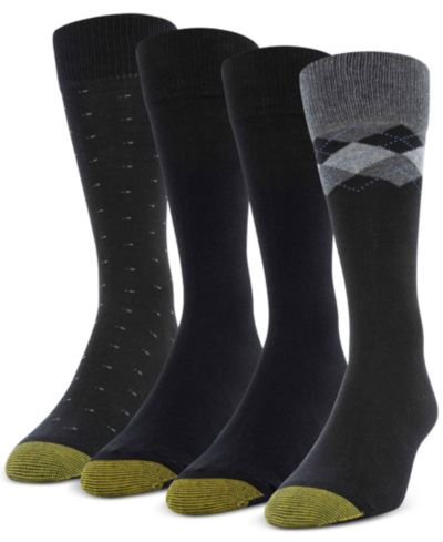Мужские повседневные носки Gold Toe Argyle, набор из 4 пар