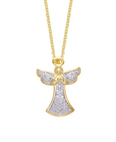 Подвеска-ангел Macy's Diamond Accent Gold-plated