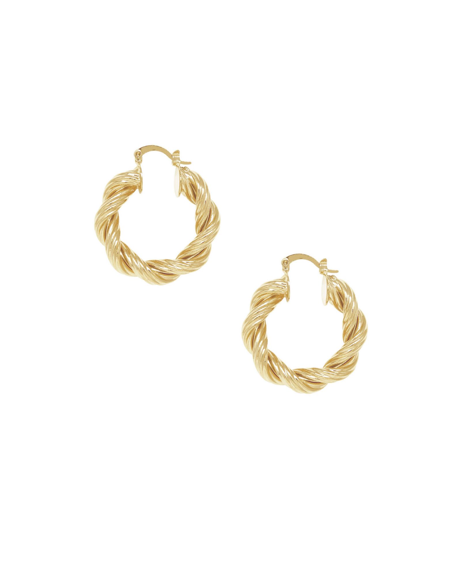 Серьги-кольца ETTIKA 18K Gold Modern Day Twist