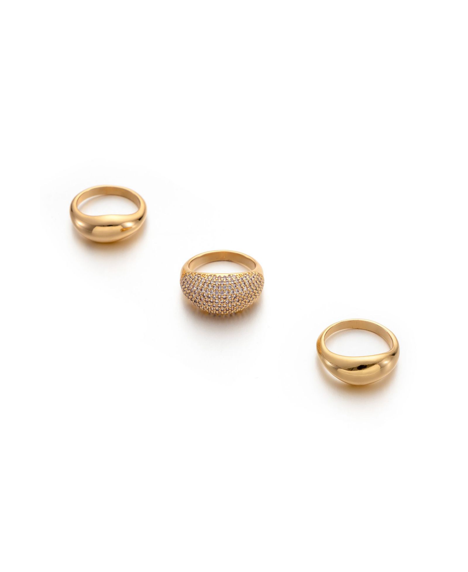 Кольца ETTIKA 18K Gold Timeless Glamour Set