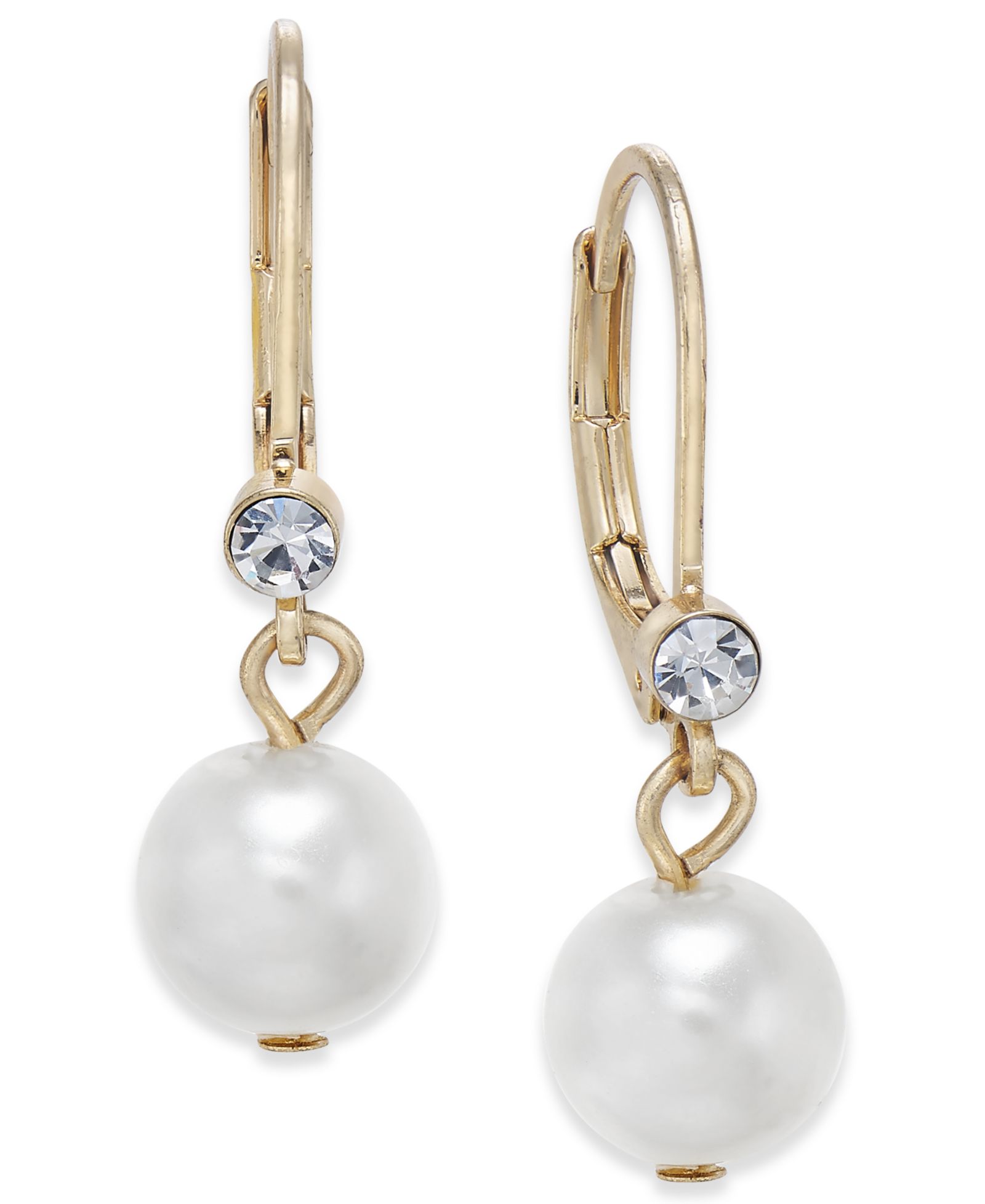 Серьги Charter Club Pavé & Imitation Pearl Drop